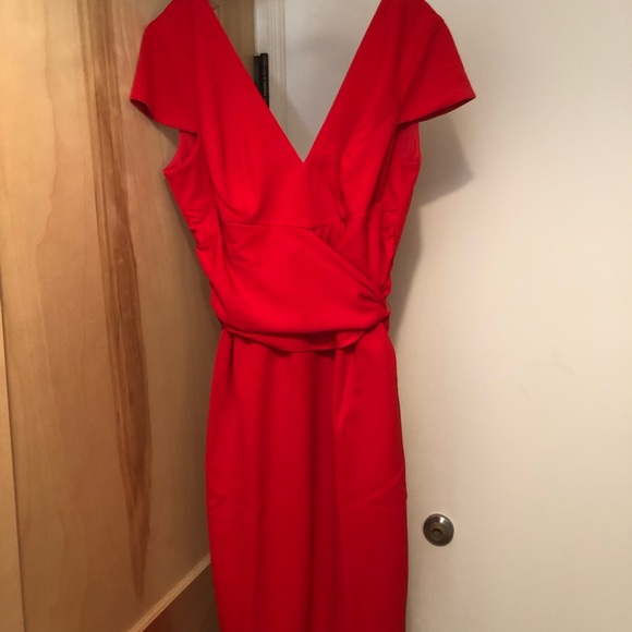 NWT Dress the Population x Anthro tangerine dress - Picture 4 of 8